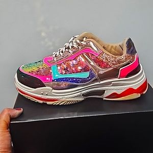 Fun  color changing Unicorn sequin shoes size 10